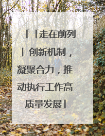 「走在前列」创新机制，凝聚合力，推动执行工作高质量发展