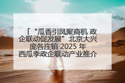 “瓜香引凤聚商机 政企联动促发展”北京大兴庞各庄镇 2025 年西瓜季政企联动产业推介活动圆满举行