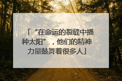 “在命运的裂缝中播种太阳”，他们的精神力量鼓舞着很多人