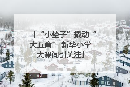“小垫子”撬动“大五育” 新华小学大课间引关注