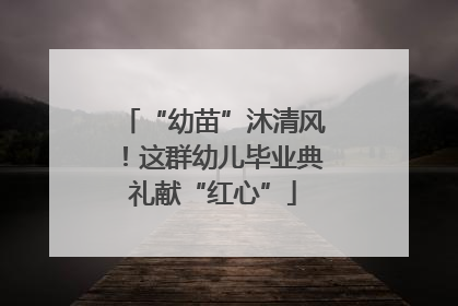 “幼苗”沐清风！这群幼儿毕业典礼献“红心”