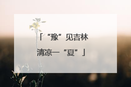 “豫”见吉林 清凉一“夏”
