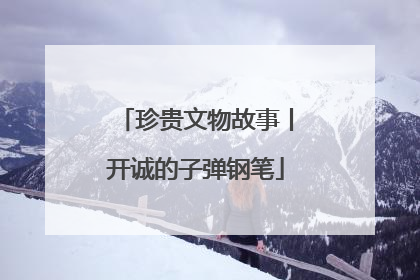 珍贵文物故事丨开诚的子弹钢笔