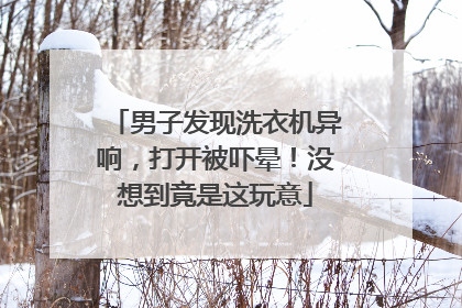 男子发现洗衣机异响，打开被吓晕！没想到竟是这玩意