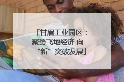 甘眉工业园区：聚势飞地经济 向“新”突破发展