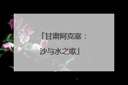 甘肃阿克塞：沙与水之歌