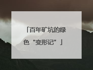 百年矿坑的绿色“变形记”