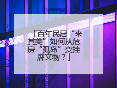 百年民居“来其美”如何从危房“孤岛”变挂牌文物？
