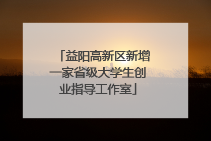 益阳高新区新增一家省级大学生创业指导工作室