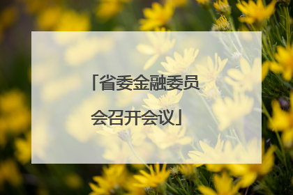 省委金融委员会召开会议