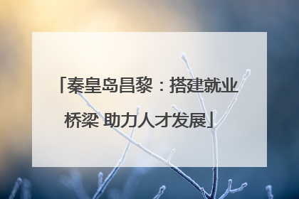 秦皇岛昌黎：搭建就业桥梁 助力人才发展