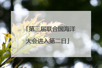 第三届联合国海洋大会进入第二日