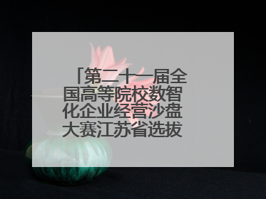 第二十一届全国高等院校数智化企业经营沙盘大赛江苏省选拔赛圆满落幕