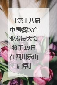 第十八届中国餐饮产业发展大会将于19日在四川乐山启幕