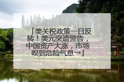 美关税政策一日反转！美元突遭警告，中国资产大涨，市场嗅到危险气息→