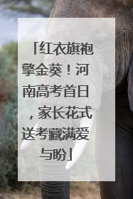 红衣旗袍擎金葵！河南高考首日，家长花式送考藏满爱与盼