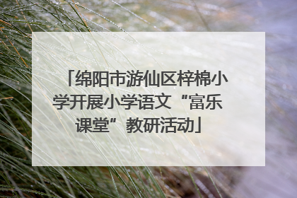 绵阳市游仙区梓棉小学开展小学语文“富乐课堂”教研活动