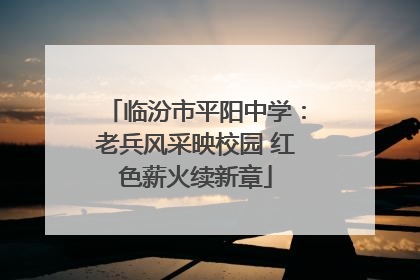 临汾市平阳中学：老兵风采映校园 红色薪火续新章