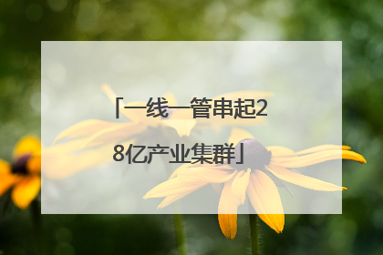 一线一管串起28亿产业集群