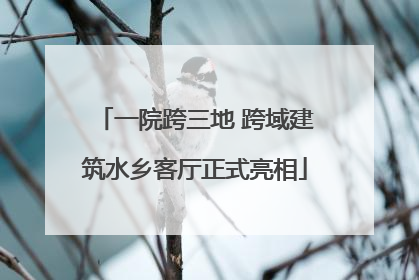 一院跨三地 跨域建筑水乡客厅正式亮相
