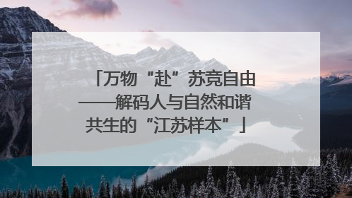 万物“赴”苏竞自由——解码人与自然和谐共生的“江苏样本”