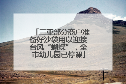 三亚部分商户准备好沙袋用以迎接台风“蝴蝶”，全市幼儿园已停课
