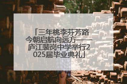 三年桃李芬芳路 今朝启航向远方——庐江裴岗中学举行2025届毕业典礼