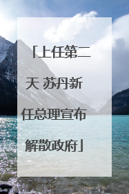 上任第二天 苏丹新任总理宣布解散政府