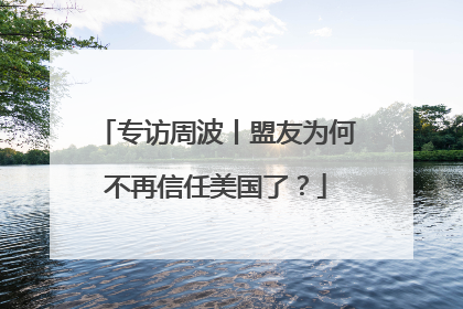专访周波丨盟友为何不再信任美国了？