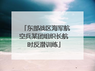 东部战区海军航空兵某团组织长航时反潜训练