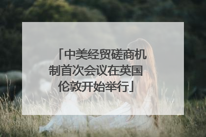 中美经贸磋商机制首次会议在英国伦敦开始举行