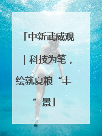 中新武威观｜科技为笔，绘就夏粮“丰”景