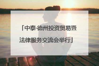 中泰·德州投资贸易暨法律服务交流会举行