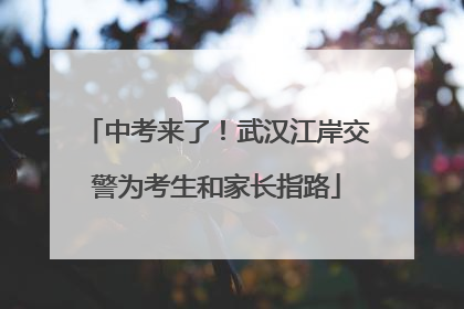 中考来了！武汉江岸交警为考生和家长指路