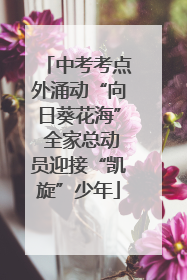 中考考点外涌动“向日葵花海” 全家总动员迎接“凯旋”少年