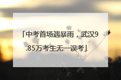 中考首场遇暴雨，武汉9.85万考生无一误考
