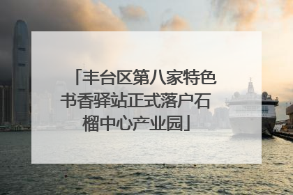 丰台区第八家特色书香驿站正式落户石榴中心产业园