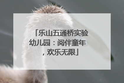 乐山五通桥实验幼儿园:阅伴童年,欢乐无限