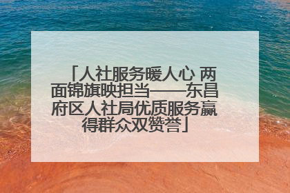 人社服务暖人心 两面锦旗映担当——东昌府区人社局优质服务赢得群众双赞誉