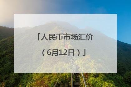人民币市场汇价（6月12日）