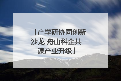 产学研协同创新沙龙 舟山科企共谋产业升级