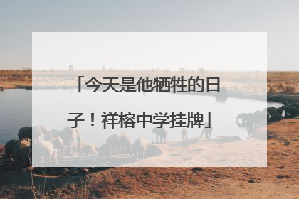 今天是他牺牲的日子！祥榕中学挂牌