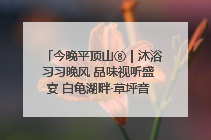 今晚平顶山⑧｜沐浴习习晚风 品味视听盛宴 白龟湖畔·草坪音乐会激情上演