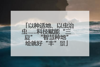 以种适地、以虫治虫……科技赋能“三夏” “智慧种地”绘就好“丰”景