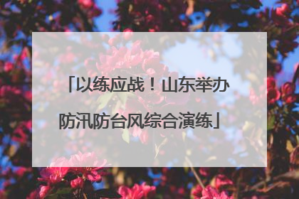 以练应战！山东举办防汛防台风综合演练