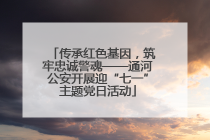 传承红色基因，筑牢忠诚警魂——通河公安开展迎“七一”主题党日活动