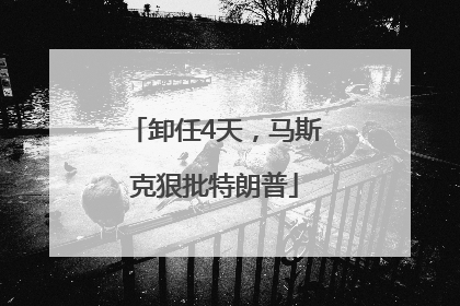 卸任4天，马斯克狠批特朗普