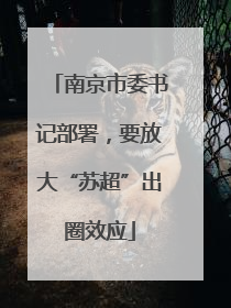 南京市委书记部署，要放大“苏超”出圈效应