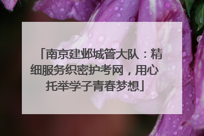 南京建邺城管大队：精细服务织密护考网，用心托举学子青春梦想