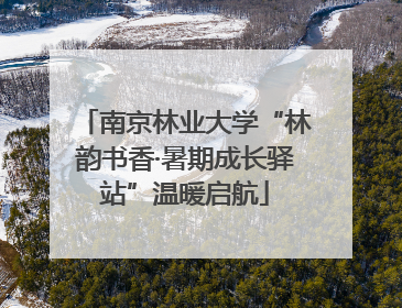 南京林业大学“林韵书香·暑期成长驿站”温暖启航
